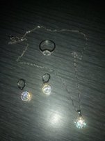 Набор серёжки цепочка кулон серебро 925 пробы - Светловодск