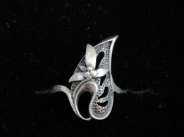 Серебряное кольцо лепесток - Киев