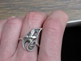 Серебряное кольцо лепесток - Киев