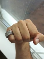 Серебряный мужской перстень с цирконием - Полтава