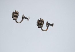 Шикарные серьги серебро 875 проба голова камни вес 4,79 грамм винтаж и - Мелитополь