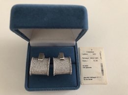 Серебряные серьги 925.Вес 8.38, вставка - куб. Цирконий - Одесса