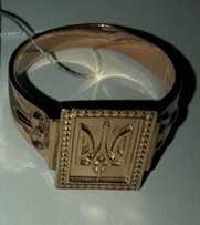 Чоловічий перстень (печатка) з тризубом в наявності і під замовлення! - Днепр