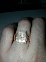 Чоловічий перстень (печатка) з тризубом в наявності і під замовлення! - Днепр
