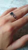 Серьги , кольцо , серебро с топазом и фионитами - Киев
