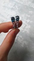 Серьги , кольцо , серебро с топазом и фионитами - Киев