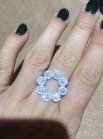 Кольцо белое золото 750 с бриллиантами - Киев