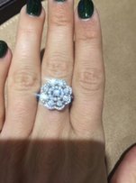 Кольцо белое золото 750 с бриллиантами - Киев