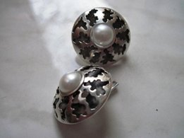 Серьги серебряные с жемчугом - Киев