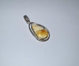 Эксклюзивный винтажный кулон серебро мыльный королевский янтарь общий - Мелитополь