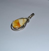 Эксклюзивный винтажный кулон серебро мыльный королевский янтарь общий - Мелитополь