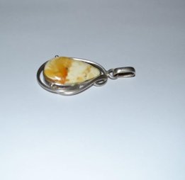 Эксклюзивный винтажный кулон серебро мыльный королевский янтарь общий - Мелитополь