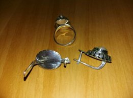 Серьги и кольцо (серебро и натуральный жемчуг) - Одесса