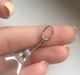 Серебряная подвеска эйфелева башня - Киев