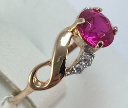 Кольцо с рубином золотое 585 пробы, арт.8072 н - Переяслав-Хмельницкий