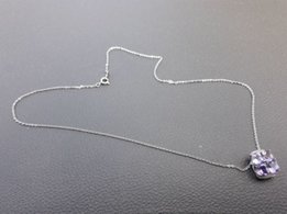 Женское серебряное ожерелье с камнем аметист - Киев