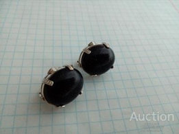 Шикарные серебрянные серьги с авантюрином - Буча