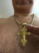 Мужская.Цепь.Серебро.925Две Пробы.86.гр.Позол.Крест18грПроб2. - Черкассы