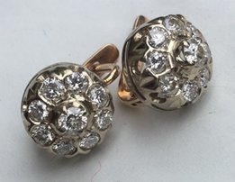 Серьги из золота с бриллиантами - Харьков