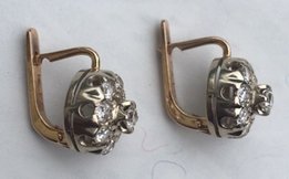 Серьги из золота с бриллиантами - Харьков