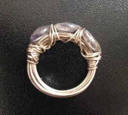 Серебряное кольцо 925, проволока, серебро, колечко, натуральный камень - Харьков