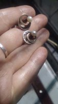 Серьги серебро с золотом - Никополь