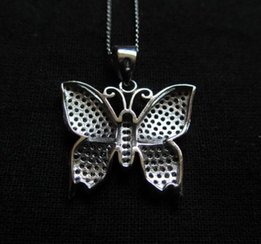 Серебро, серебрянный кулон, подвеска бабочка на цепочке - Киев