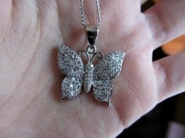 Серебро, серебрянный кулон, подвеска бабочка на цепочке - Киев