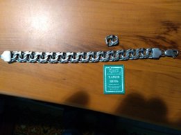 Заводской серебрянный браслет, 925 пробы, московский бисмарк 52,90 гр. - Кропивницкий