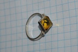 Шикарный серебрянный перстень с янтарем - Львов