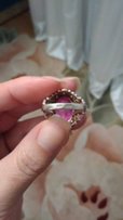 Кольцо колечко Серебро СССР нат. Камень Аметист 875* проба, перстень - Львов