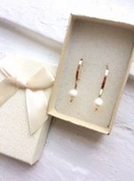 Серебряные серьги с золотой пластиной и жемчугом - Киев