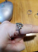 Кольцо серебро сердца - Никополь