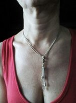 Серебряная цепочка с подвесками, 925 пробы - Киев