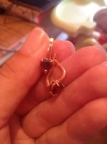 Серьги Золотые с Гранатом - Киев