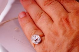 Золотое кольцо 583 с бриллиантами 0, 93карат - Днепр