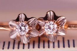 Золотые серьги 585 с бриллиантами 0, 134карат - Днепр