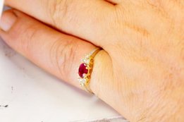 Золотое кольцо 750 с бриллиантом 0, 174 карат - Днепр