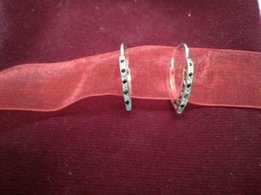 Серьги из серебра с позолотой и циркониями - Киев