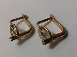 Серьги. Золото. Платина. СССР - Мариуполь