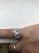 Кольцо белое золото с брильянтами - Сумы