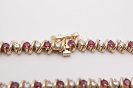 Браслет для неё, золото 585° (14K) с бриллиантами и рубинами. BrandNew - Харьков