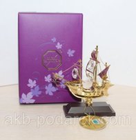 Фигурка с кристаллами Сваровски Парусник 10 см AR-4005 - Киев