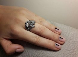 Кольцо серебро, 925 пробы, проба , серебряное с камнем, камнями - Днепр