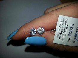 Серебряные серьги гвоздики - Днепр