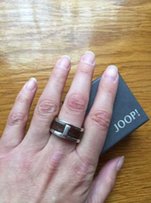 Серебряное кольцо JOOP! с кожаной вставкой - Донецк