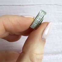 Миниатюрная подвеска с камнями+розовая бархатная коробочка - Киев