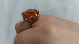 Кольцо винтаж. Серебро 875, колечко 20 р. перстень + Янтарь настоящий - Краматорск