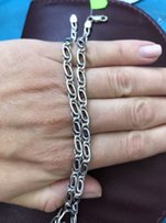 Новая серебряная Цепь скрепка - Киев