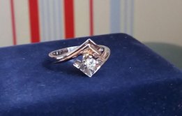 Золота каблучка з діамантом / золотое кольцо с бриллиантом, 19 р. - Хмельницкий